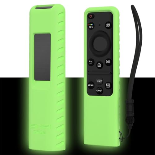 Custodia protettiva per telecomando Samsung SolarCell 2023 TM2360E BN59-01432A TM2361E BN59-01439A Smart TV Remote Anit-Lost con cordino custodia silicone verde fluorescente