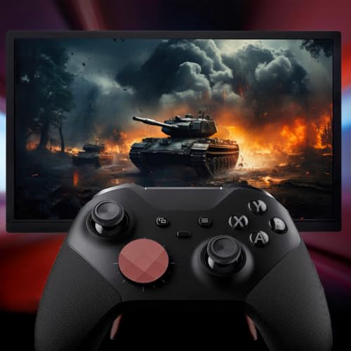 Image of 17 in 1 Red Thumbsticks Replacements Accessories Kit Compatible with Xbox One Elite Series 2 Controller, Red Metal Thumbsticks with 6 Swap Joysticks, 2 D-Pads, 3 Screwdrivers, 4 Paddles, 1 Tool and 1 Bag