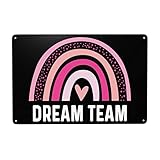 Dream Team Sign Dream Team Metal Tin Sign Vintage Funny Tin Signs For Beach Decor Signs 8x12 Inch Metal Wall Art Poster
