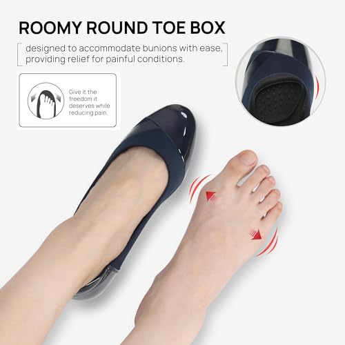 Ortho+rest Women Bunion Dress Shoes Low Heel Orthopedic Slip on Loafers Orthotic Pumps3