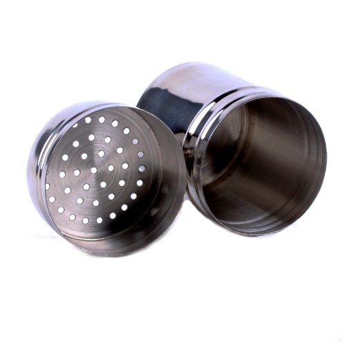 Mesh Top Stainless Steel Pepper Shaker Powder Flour Sifter Dredger Crute