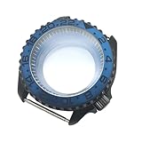 ROUHO Robusto Nero 42mm Subacqueo Cassa Orologio Doppio Strato Zaffiro Lente Adatto per Movimento Automatico NH35, Mod Cassa Orologio Kit per Seiko SKX007-S 8