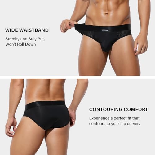 Arjen Kroos Men's Sexy Bikini Briefs Underwear Breathable Cool Silky Mesh Underwear4