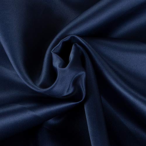 Ntbay 3 Pieces Satin King Duvet Cover Set, Ultra Luxury And Soft With Hidden Zipper Design Comforter Cover Set, Navy Blue #TOP2
