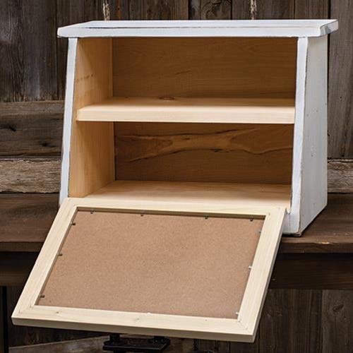 Farmhouse Star Bread Box, White