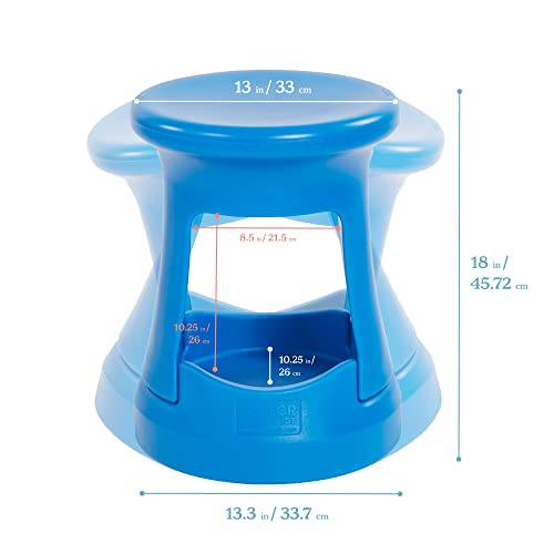 Image of ECR4Kids Storage Wobble Stool, 18in Seat Height, Active Seating, Blue