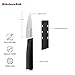 KitchenAid Classic Serrated Paring Knife with Custom-Fit Blade Cover, 3.5-inch, Sharp Kitchen Knife, High-Carbon Japanese Stainless Steel Blade, Black