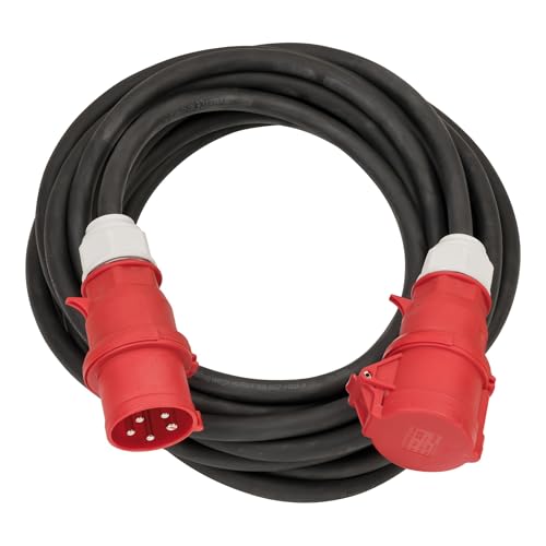 Brennenstuhl Professional CEE Verlängerungskabel IP44 (10m Kabel H07RN-F 5G6 0 400V/32A 5-polig mit CEE Stecker und Kupplung für den Außenbereich IP44 Made in Germany) schwarz