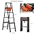 xixi-home Telescoping Ladder Aluminum Extension Ladder with Non-Slip Feet,Free to Move Telescopic Step Ladders Portable Lightweight Collapsible Ladder for Home,Work?Aluminum-6.5FT?
