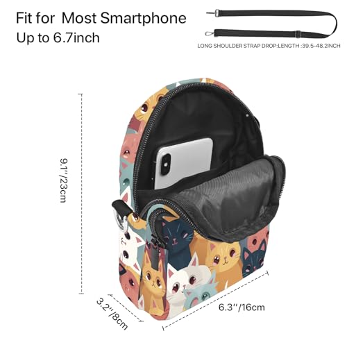 Crossbody Bags for Women Cell Phone Bag Mini Over Shoulder Handbag Purse with Card Slots and Adjustable Strap3