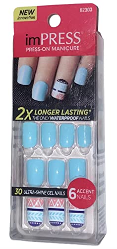 NEW 2015 KISS 2x Longer Lasting imPRESS "BELLS & WHISTLES" by Broadway Press-On Manicure Nails by Broadway