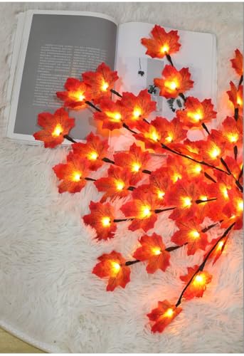 Image of Ulalaza 30.3'' 2 Branches 40 LED Bulbs Twig Lamp Battery Operated LED Lighted Willow Branches Vase Fillers Use for Christmas Home Party Decoration Indoor Outdoor