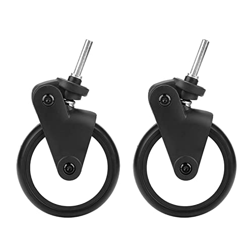 lyrlody 1 Paar Gummiräder für Kinderwagen Ersatzräder für Universal-Kinderwagen Vorder- / Hinterrad für Yoyo/Yoya-Kinderwagen Usw.(EIN Paar Vorderräder)