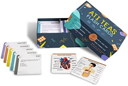 ATI TEAS 7 Flashcards - TEAS Test 7th Edition 2023-2024 Study Guide Nursing, Includes Practice Test Questions with Explained Answers for The Test of Essential Academic Skills Edition 7