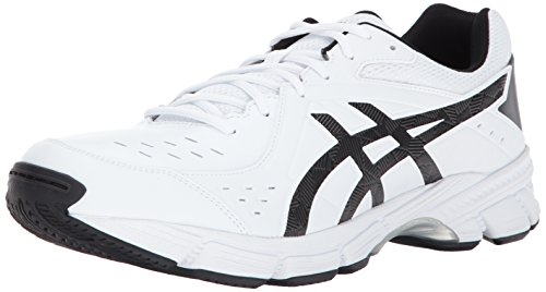ASICS Men's GEL-195 TR Cross Trainer, White/Black/Silver, 10.5 4E US