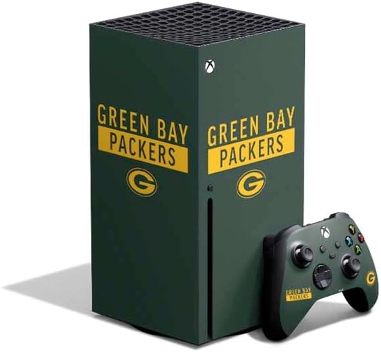 Skinit Decal Gaming Skin Compatible with Xbox Series X Bundle - Officially Licensed NFL Green Bay Packers Green Performance Series Design