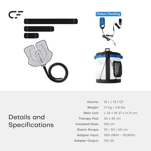 CF-1 Cold Therapy Machine for Knee Replacement, Ice Therapy System for Knee & Shoulder, Quite Cold Water System with Programmable Timer - ACL, TKR After Surgery Ice Machine - Image 6