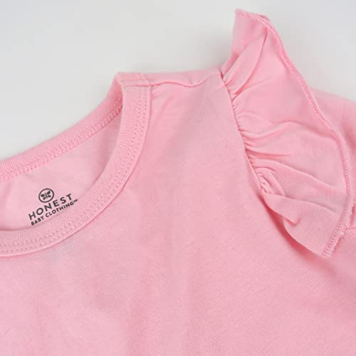 HonestBaby 3-Pack Flutter Long Sleeve Fashion T-Shirts 100% Organic Cotton for Baby, Toddler Girl2