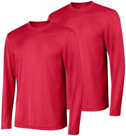 Hanes Sport Men's Long-Sleeve T-Shirt Pack, Cool DRI Moisture-Wicking Performance T-Shirts, Performance Tee, 2-Pack