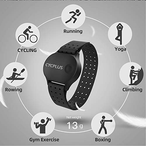 Cycplus Heart Rate Monitor Armband Waterproof Heart Rate Sensor For Men And Women, Bluetooth/Ant+ #TOP5