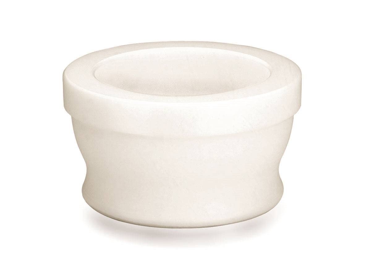 Lacor 60403 - Mortero Polietileno 18x10 - Blanco - Utensilio de Cocina | En plástico apto para alimentos, para majar y triturar especias; ideal para cocina profesional y uso diario en casa