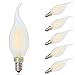 Produktbild 5er-Pack 4W Dimmbar Glühfaden LED Kerze Lampe,Filament Edison Birne,2700K Warmweiß 300 Lumen, Ersatz für 30W Glühlampen,E14 Fassung,Matt Glas,AC 220V