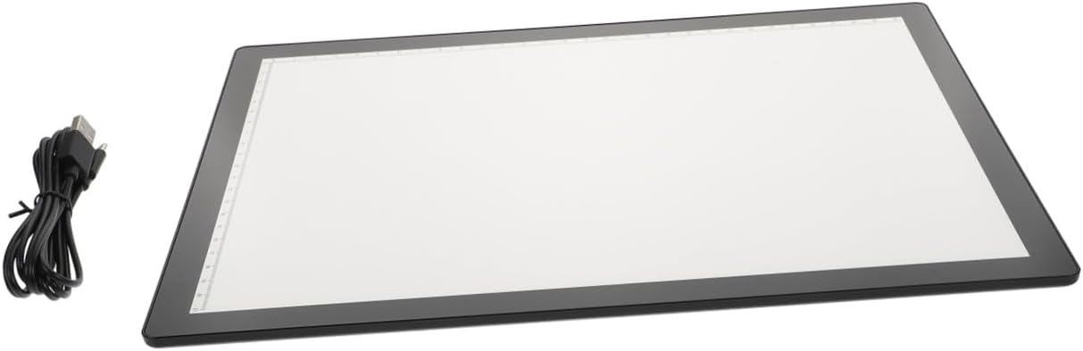 Gatuida A4 LED Copying Sketching Board with Magnetic Clip Rechargeable Battery Powered Dimmable Light Pad for Artists Animation Drawing and Tracing in Black