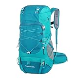NihaoWXM Wanderrucksack 50L Wanderrucksack mit Regenschutz Multifunktionale Bergsteigertasche Outdoor-Rucksack for Reisen Trekking Camping(Lake Blue)