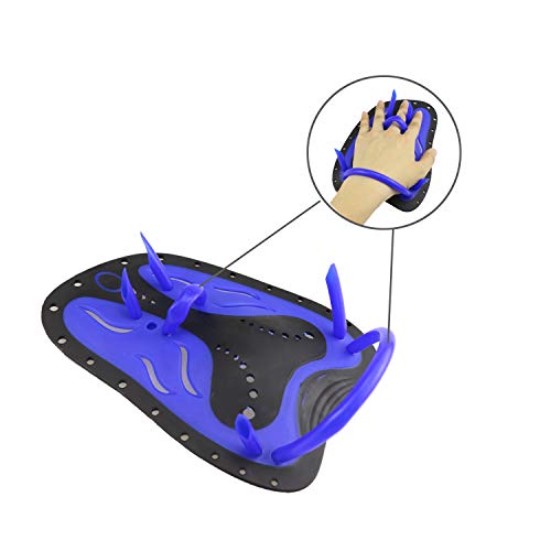 Anysoso Swimming Hand Paddles, Professional Swim Training Paddles Hand Paddles Power Paddles Swimming Training Aid Large Flat Paddles for Men Women Children(Yellow)