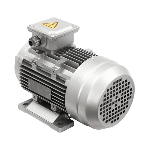 Motor trifásico de 1,5 kW, 380 V, motor eléctrico de aluminio con 1405 rpm, grado de protección IP55, motor trifásico para industria, ventiladores, bombas, compresores y equipos de transporte