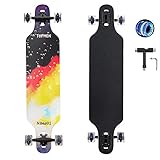 ruedas longboard abec 11 Ruedas de poliuretano: ruedas de poliuretano de 80 A, la tabla tiene el equilibrio perfecto entre adherencia y resistencia a la rodadura. Los ejes de aluminio convencen por su gran control en el comportamiento de conducción.