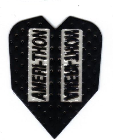 25 Sets #3023 AmeriThon Black/Clear Embossed Dart Flights