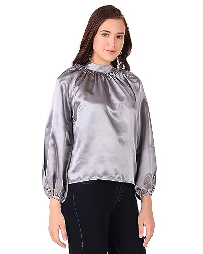 Image of BoheeWohee Women's Full Sleeves Casual Satin Top