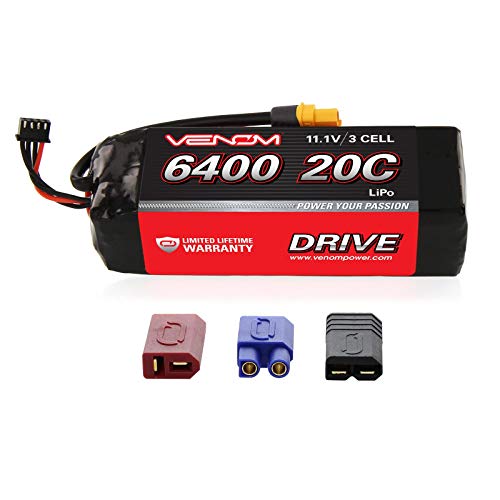 Venom 15009 3S 20C 11.1V 6400mAh LiPo, Universal Plug