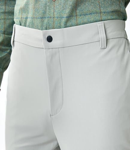 Mens Pants Stretch Warp Knit Relaxed Fit Elastic Waist Slanted Pockets for Casual Work Golf4