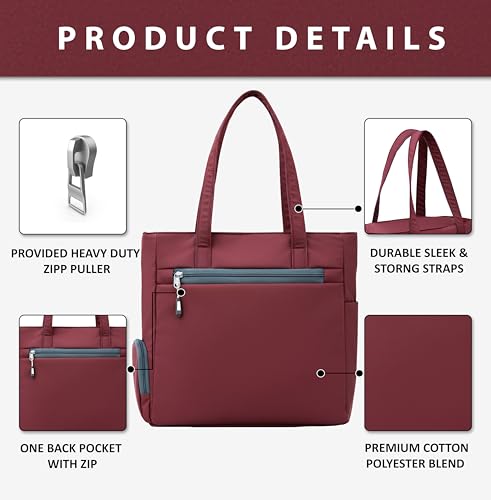 Image of Lusive's Double Pocket Handbag for Women: Stylish, Ideal Companion for Work, Travel, Polyester Material, Spacious 10-liter Capacity, 6 Pockets.