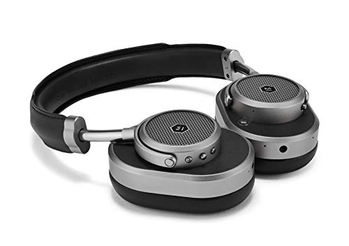 Image of Master & Dynamic MW65 Active Noise-Cancelling (Anc) Wireless Headphones - Bluetooth Over-Ear Headphones with Mic - Gunmetal / Black Leather
