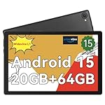 Whitedeer Tablet 10 inch Octa-Core Processor Android 15 Tablet, Face ID丨OTG, 20GB+64GB/1TB TF, 1280*800丨5G WiFi丨BT5.3丨Tab PC with Dual Camera 5MP+8MP, Support Split-Screen, 5000mAh, Widevine L1(Black)