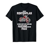 Rente Rentner Motorrad Rentenplan lustig Geschenkidee Mann T-Shirt
