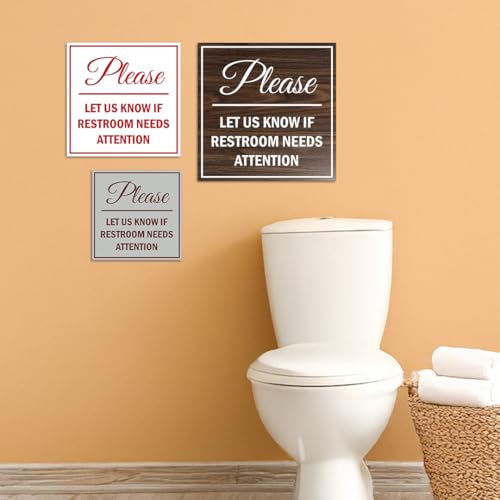 Panneau Restroom Needs Attention résistant aux intempéries