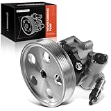 A-Premium Power Steering Pump, with Pulley, Compatible with Audi Q5 2010 2011 2012 2013 2014 2015 2016 2017 2018, L4 2.0L, Replace # 8R0-145-153-A, 8R0-145-153-D