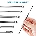 Ear Wax Removal Kit, 8-in-1 Ear Pick Tools Curette Cleaner Reusable Ear Cleaner, Medical Grade Stainless Steel Ear Wax Remover with Storage Box, Black