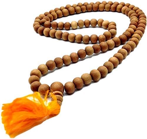 Genuine Sandalwood Tibetan Japa Mala (2 Pieces) 8mm, 108+1 Beads | Chandan Mala for Meditation, Mantra Chanting, Prayer & Yoga, Naturally Fragrant, Wearable as Necklace or Bracelet, Spiritual Jewelry - Image 4