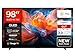TCL 98T8C 98 Zoll QLED 4K HDR Ultra HD Fernseher, Smart TV mithilfe von Google TV (Dolby Vision Atmos, 144Hz Motion Clarity Pro, Game Bar, ALLM, FreeSync, Onkyo 2.1 Sound,Sprachsteuerung)