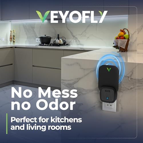 Image of VEYOFLY Fruit Fly Traps Indoor Plug-in UV, Gnat Trap, 2 Device + 6 Refills