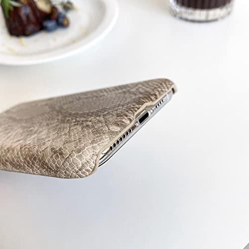 Coque serpent café clair pour iPhone 11 12 Pro Max XR et Huawei P30 - 6
