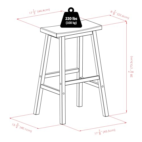 Image of Winsome Satori Saddle Seat Bar Stool, Natural, 29 inch