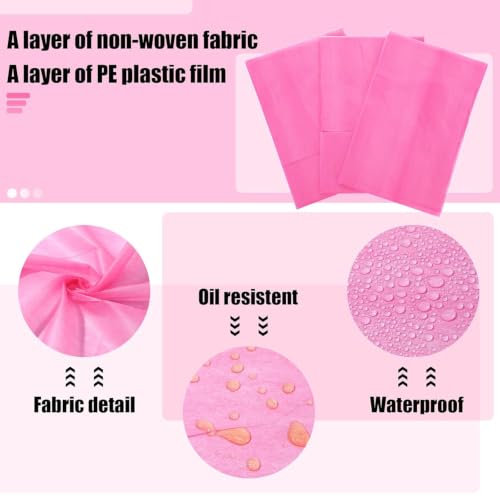 Image of Gypsy 20 Pcs Non-Woven Disposable Bedsheet | 32 x 72 Inc - Pink | Massage Table, Salon, Spa, Parlour, Clinics,Travel, Hospital & Hotels | Thick Breathable,Waterproof & Oilproof Bed Cover