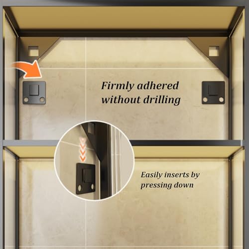 Armario de pared de metal para baño y cocina con estantes organizadores 8