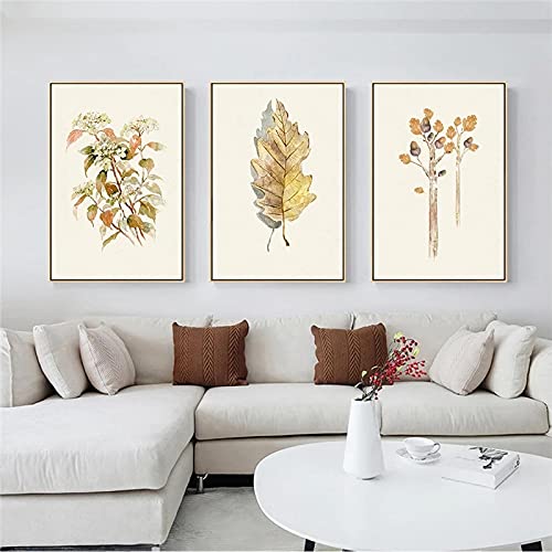 Lienzo de plantas amarillas de 50x70cm para dar luz a paredes vacías y salones oscuros